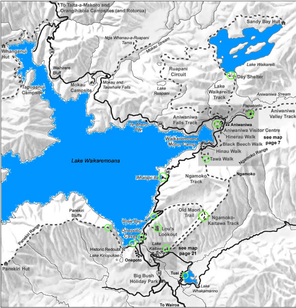 Waikaremoana map
